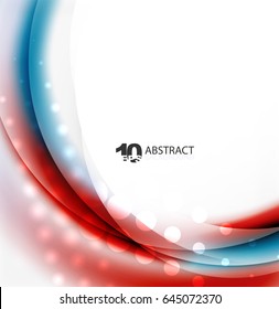 Smooth wave template. Abstract background - vector eps10 illustration