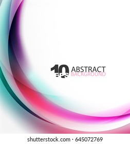 Smooth wave template. Abstract background - vector eps10 illustration