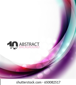 Smooth wave template. Abstract background - vector eps10 illustration