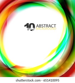 Smooth wave template. Abstract background - vector eps10 illustration