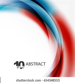Smooth wave template. Abstract background - vector eps10 illustration