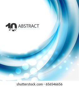 Smooth wave template. Abstract background - vector eps10 illustration