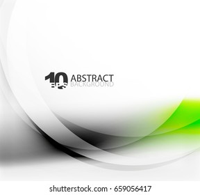 Smooth wave template. Abstract background - vector eps10 illustration