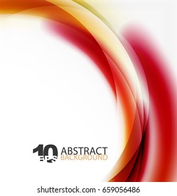 Smooth wave template. Abstract background - vector eps10 illustration