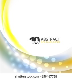 Smooth wave template. Abstract background - vector eps10 illustration