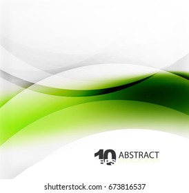 Smooth wave template. Abstract background - vector eps10 illustration