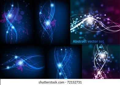 Smooth Waves | Dark Design Template For Masculine Designs | EPS10 Vector Background