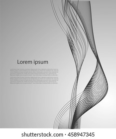 Smooth waves with text