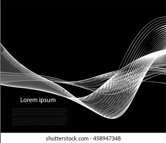 Smooth waves with text