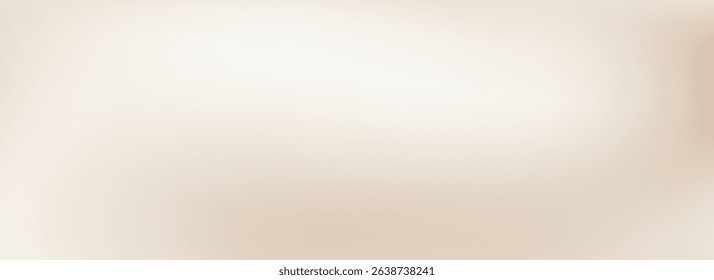 Smooth wavy beige gradient background. Silky nude color texture for banner, presentation, flyer, graphic design. Soft neutral liquid wallpaper. Vector abstract blurred fawn pearl backdrop cover