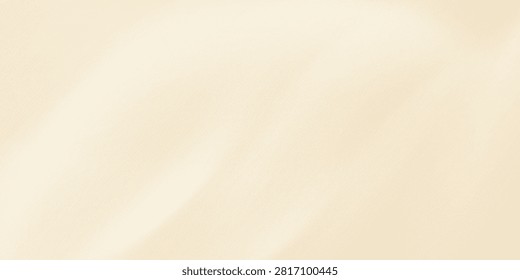 Smooth wavy beige gradient background. Soft neutral liquid wallpaper. Silky nude color texture for banner, flyer, presentation, graphic design. Vector abstract blurred fawn pearl backdrop cover