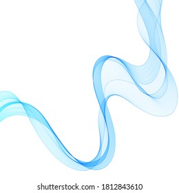 Líneas azules onduladas suaves en forma de ondas abstractas