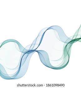 Líneas azules onduladas suaves en forma de ondas abstractas