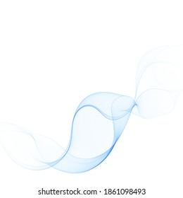 Líneas azules onduladas suaves en forma de ondas abstractas