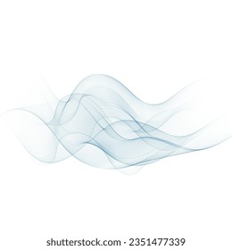 Smooth wavy blue lines in the form of abstract waves.