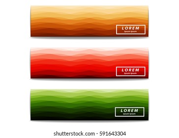 smooth wavy lines, abstract wave banner template collection