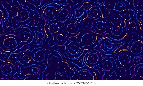 Smooth Wavy Lines Pattern Curve Flowing Dynamic Color Particle Trails. Abstract Vector Background for Technology Digital Communication Science Medical Presentation or Event Banner.