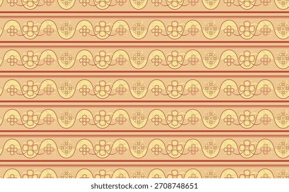 Las Formas suaves y onduladas marcan el ritmo del adorno con flores y hojas.