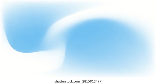 Smooth Wavy Summer Blue Pastel Background. Fluid Water Liquid Curve Ocean Gradient Backdrop. White Flow Soft Color Vibrant Design Pic. Cloudy Light Sky Bright Blurry Turquoise Gradient Mesh.