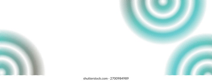 Smooth white abstract background with modern blue and gray gradient halftone circle decoration. Grunge pop art gradient background. Vector vol. 5