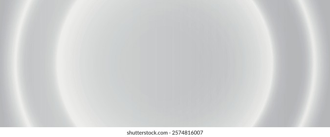 A smooth, white background with a gradient effect. The white background features subtle concentric circles, creating a soft, modern texture. Gradient neon background vector. Gray background.