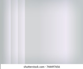 Smooth white background, vertical stripes