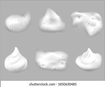 smooth white foam and cream vector