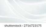 Smooth White Silk Waves as Background