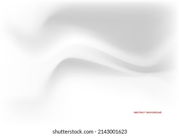 Smooth white wave with solft light background,modern abtract template