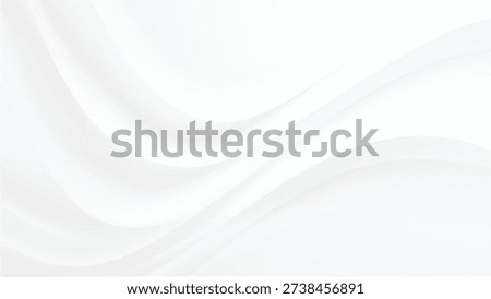 Smooth white wavy abstract background texture design element