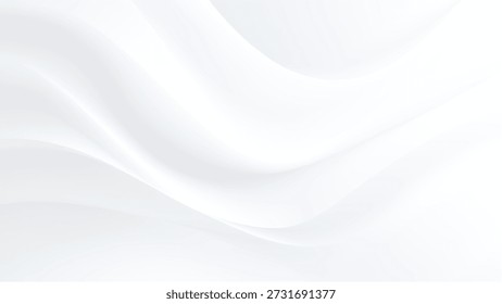Elemento de fondo de textura de tela ondulada blanca suave