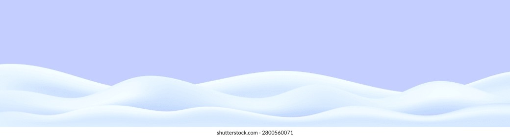Smooth winter snowdrifts landscape background