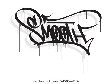 SMOOTH word graffiti tag style