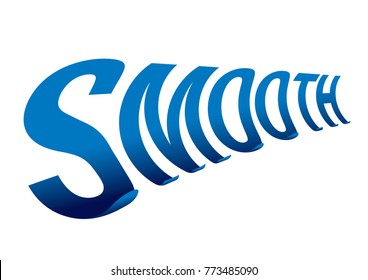 Smooth word typography design