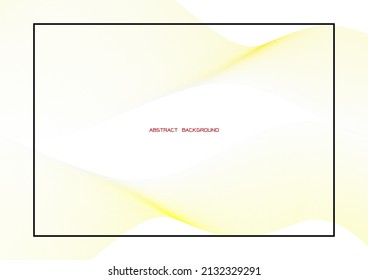 Smooth yellow wave line with solft light background,modern abtract template
