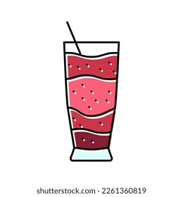 smoothe beverage drink color icon vector. smoothe beverage drink sign. isolated symbol illustration