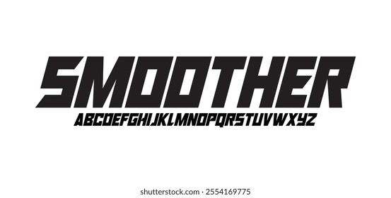 Smoother, Digital technology Minimal modern alphabet fonts. Typography minimalist urban digital neon future creative logo font. vector illustration. Future