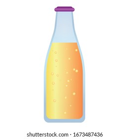 Smoothie bottle icon. Cartoon of smoothie bottle vector icon for web design isolated on white background