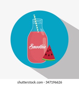 Smoothie concept and glass design, vector illustration 10 eps graphic.