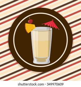 Smoothie concept with her own glass design, vector illustration 10 eps graphic.
