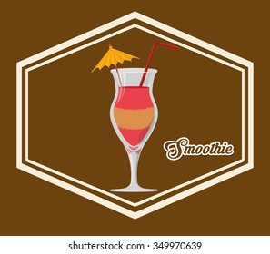 Smoothie concept with her own glass design, vector illustration 10 eps graphic.