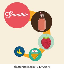Smoothie concept with her own glass design, vector illustration 10 eps graphic.