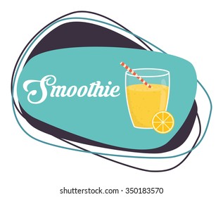 Smoothie concept with her own glass design, vector illustration 10 eps graphic.