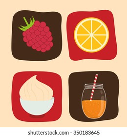 Smoothie concept with her own glass design, vector illustration 10 eps graphic.