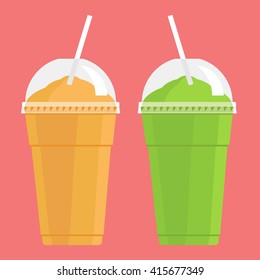 Smoothie for couple vector icon