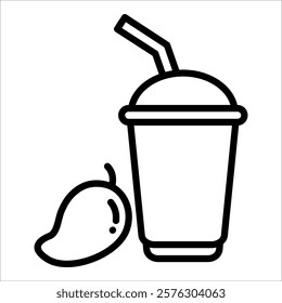 Smoothie Cup Icon Element For Design