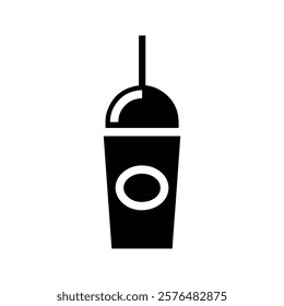 Smoothie Cup Icon. Milkshake Cup Vector. Disposable Cups. EPS 10.