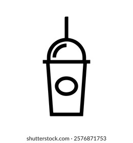 Smoothie Cup Icon. Milkshake Cup Vector. Disposable Cups. EPS 10.