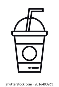 smoothie cup icon on white background