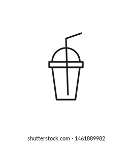 Smoothie Cup Icon Vector On White Background